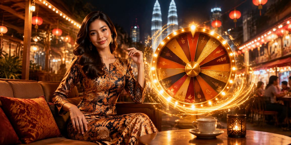 Banner promosi cabutan bertuah dengan tema batik di Kuala Lumpur